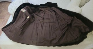 Abrigo pelo marrón oscuro talla XL