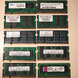 lotto 10 moduli memoria per notebook