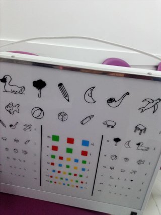Optotipo Infantil para examen visual