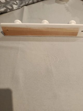 Perchero de pared lacado blanco
