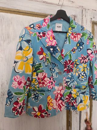 Blazer Moschino Jeans Vintage Floreale Pop Art