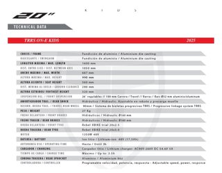 Moto Trial TRRS ON-E Kids 20 Eléctrica