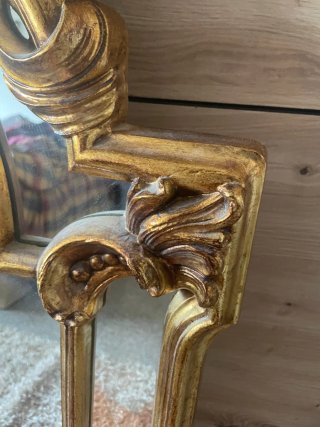 Espejo dorado madera tallada estilo barroco
