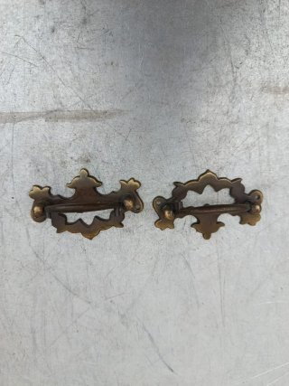 Lote 8 tiradores muebles latón vintage
