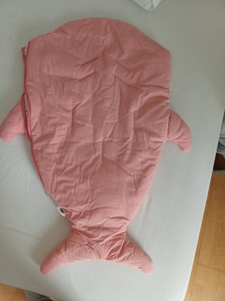 Saco capazo tiburón Baby Bites rosa