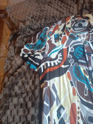 Camisa Estampada Estilo Étnico Talla XL