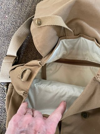 Mochila militar pequeña beige
