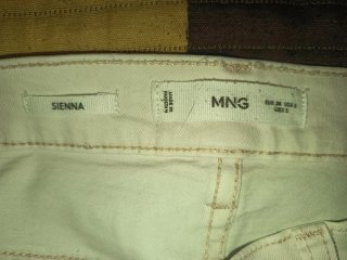 Pantalón vaquero Mango blanco talla 36