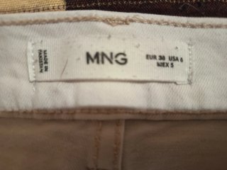 Pantalón vaquero Mango blanco talla 36