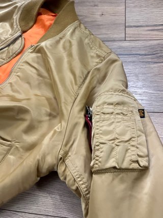 Alpha Industries Chaqueta Bomber Beige Talla S