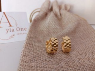 Pendientes Aro Bañados en Oro 18k
