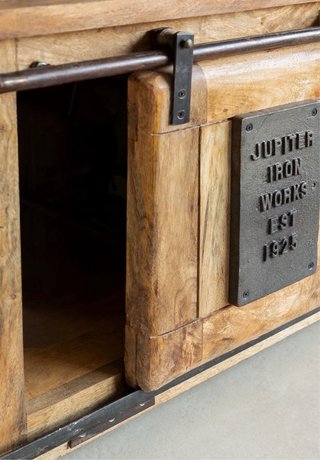 Mueble TV Estilo Industrial Madera Mango