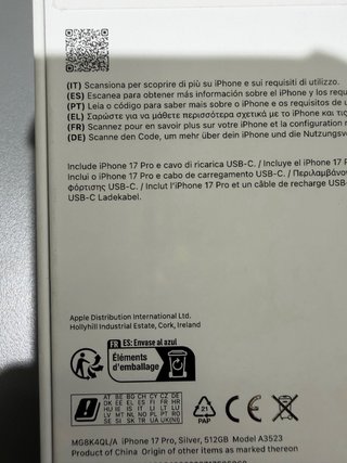 iPhone 17 Pro 512GB Naranja y azul