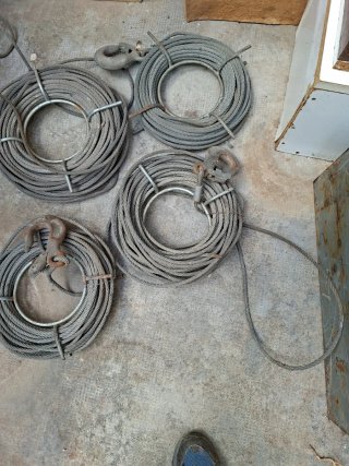 Cables de acero con ganchos lote 4 unid