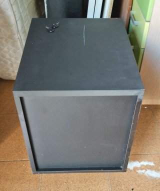 Cajonera de oficina negra de 3 cajones