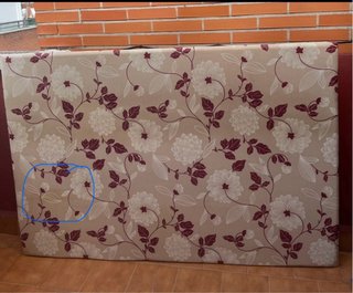 Cabecero de cama tapizado floral
