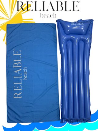 Set mare: telo + lettino + borsa mod. blu