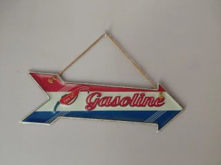 Cartel Flecha Gasolina Vintage
