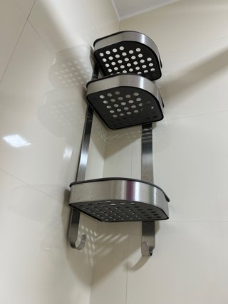 Estantería de esquina para ducha 58 de alto