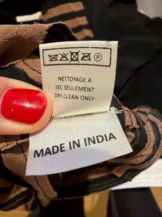 Blusa Maje Rayas Marrón y Negro Talla 2