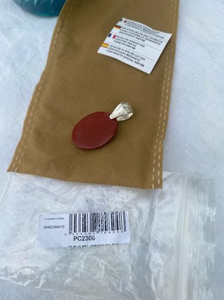 Colgante Plata Ley 925 con Piedra Roja