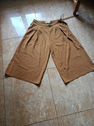 Pantalón ancho marrón
