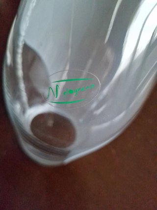 Vaso decorativo in vetro h cm 20