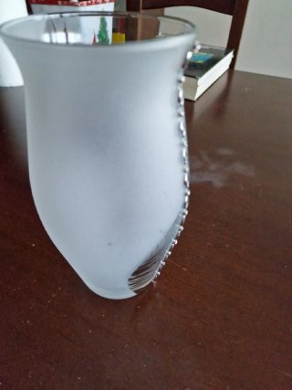 Vaso decorativo in vetro h cm 20