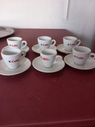 Set di 6 tazze da caffè in porcellana