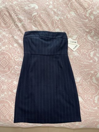 Vestido sin tirantes de rayas Pull&Bear
