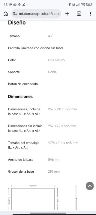 Smart TV Xiaomi 43 A Pro 2026 QLED 4K Google TV
