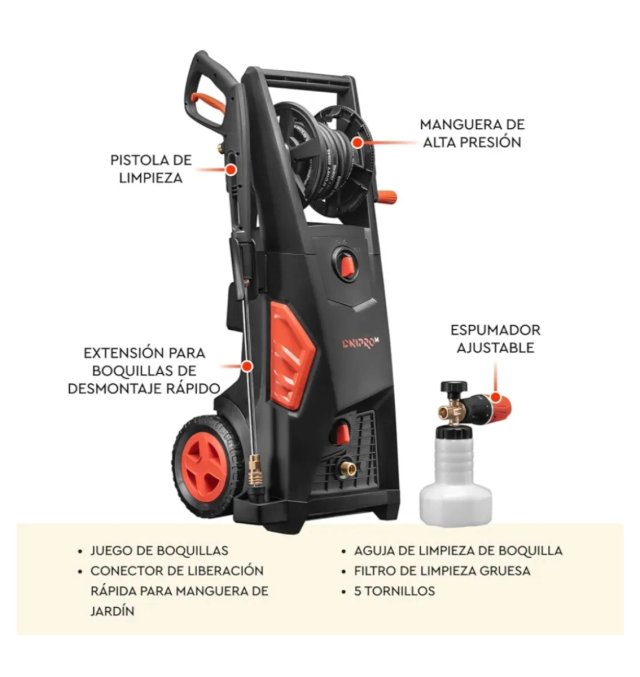 Hidrolimpiadora Alta Presión 3000W 180 Bar