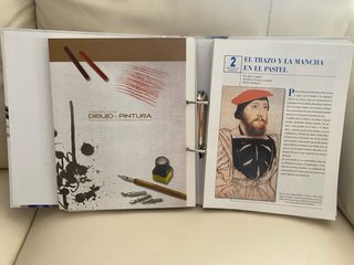 Tres tomos de aprendizaje  de dibujo y pintura