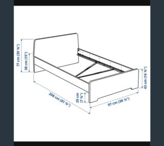 Cama individual Ikea blanca