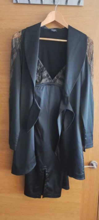 Camisón y bata La Perla negro