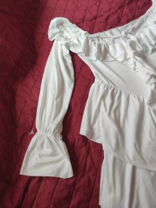 Vestido blanco con volantes talla única