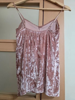 Top lencero rosa terciopelo