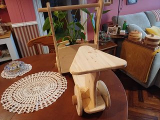 Carrito correpasillos madera artesanal