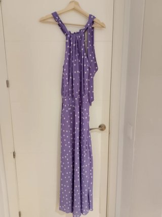 Vestido Coosy Morado Lunares
