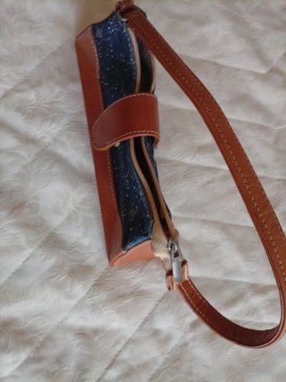 Borsetta artigianale Denim e Cuoio vintage