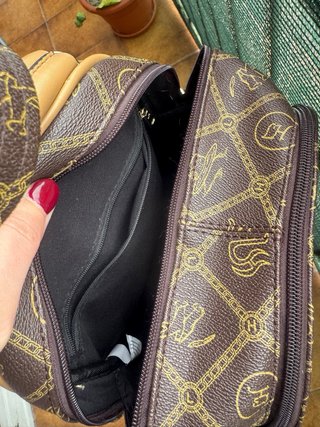 Mochila L&F Marrón Estampada