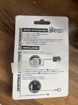 Centralita intermitente Ermax electrónica 12V