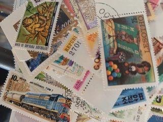 500 sellos extranjeros usados
