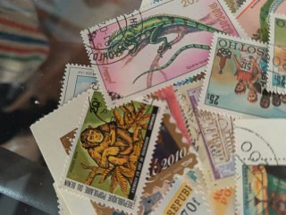 500 sellos extranjeros usados