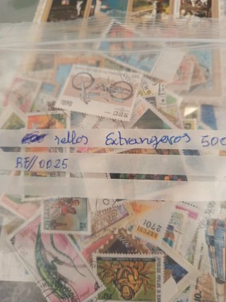 500 sellos extranjeros usados