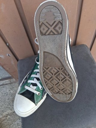 Converse All Star Verdes y Negras Talla 44