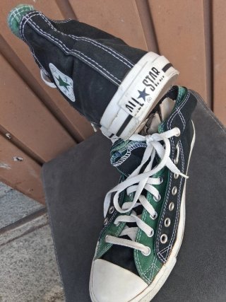 Converse All Star Verdes y Negras Talla 44