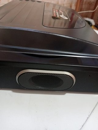 Radio Tocadiscos USB Lauson Negro/Plata