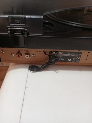 Radio Tocadiscos USB Lauson Negro/Plata