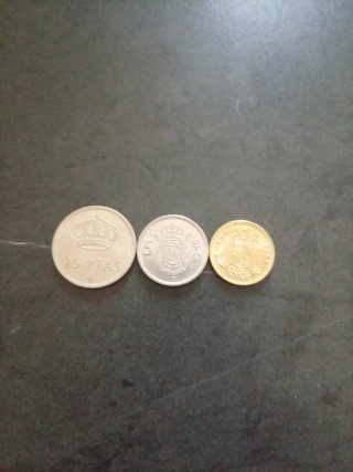 Lote 3 monedas Juan Carlos I 1975